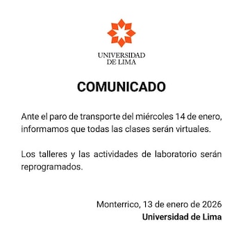 Comunicado de la Universidad de