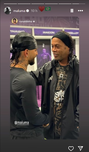 Maluma y Ronaldinho compartieron momentos