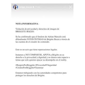 Comunicado de prensa por parte