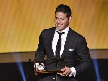 James Rodríguez en la ceremonia