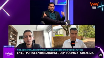 Sebastián Oliveros, exentrenador del Deportes Tolima, en entrevista con Win Sports sobre su salida del club - crédito @WinSportsTV/X