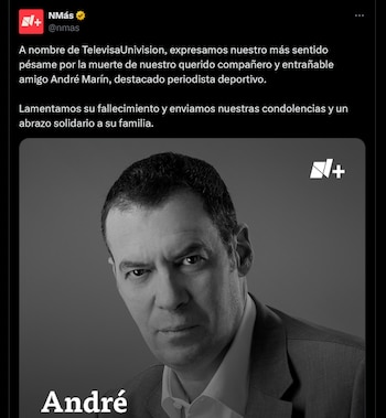 Confirman fallecimiento de André Marín