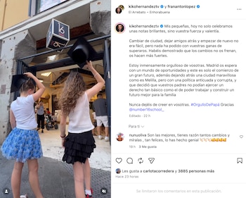 Kiko Hernández comparte su orgullo por sus hijas (Instagram)