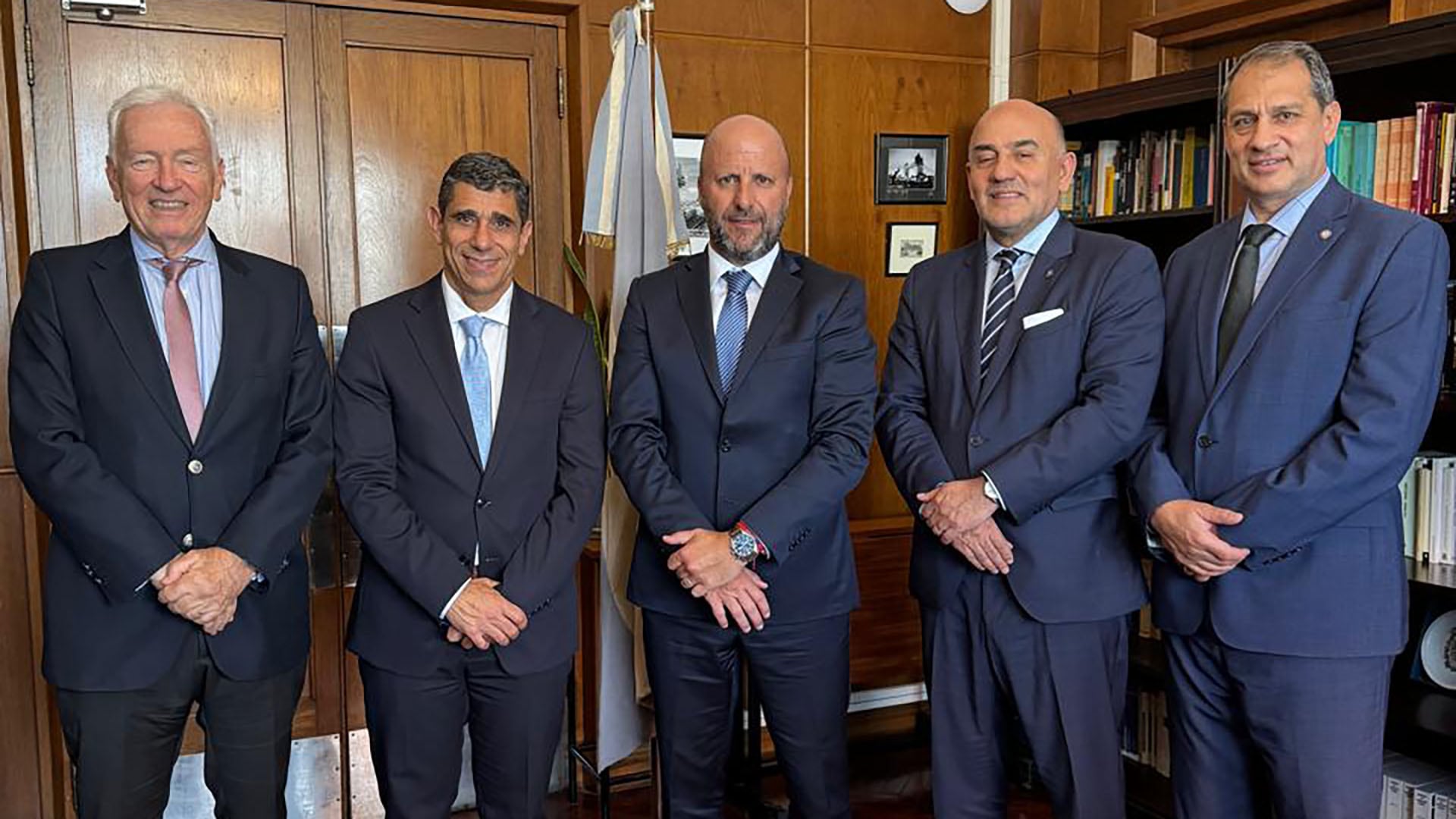 Los jueces de la Cámara Federal de Casación Penal Carlos Mahiques, Daniel Petrone, Mariano Borinsky, Diego Barroetaveña y Javier Carbajo