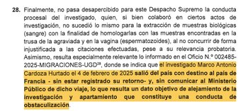 Cardoza Hurtado viajó a Francia