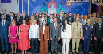 Representantes de República Dominicana, la Unión Europea, América Latina y el Caribe participaron en la apertura del Encuentro Anual 2026 de EL PACCTO 2.0, celebrado en Santo Domingo (Cortesía: Presidencia de RD).