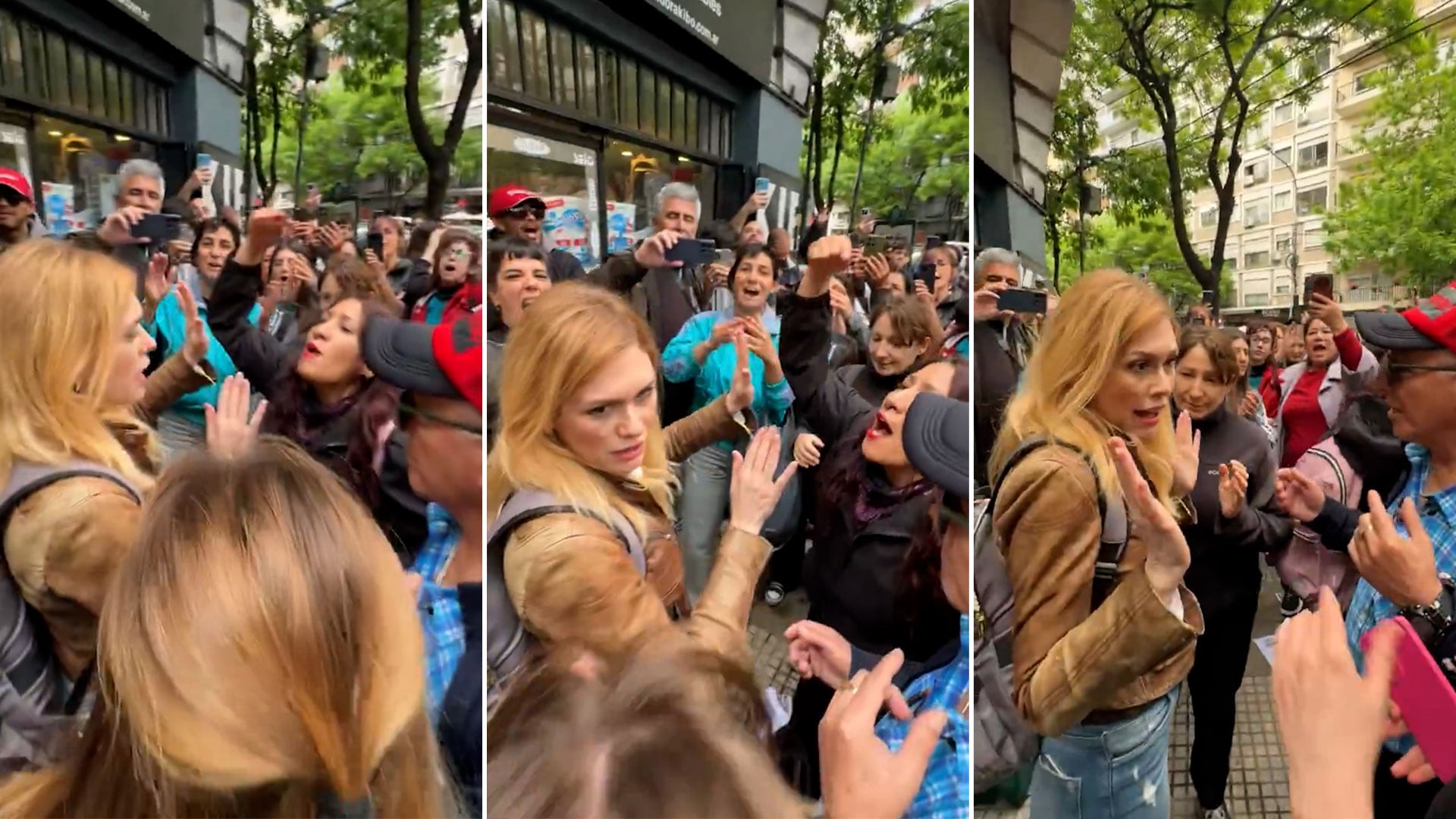 Lemoine grabó con su teléfono a quienes la agredieron