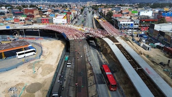 El puente de Venecia, parte del grupo 1, ya está en 81% de ejecución y contará con carriles para tráfico mixto y Transmilenio - crédito IDU