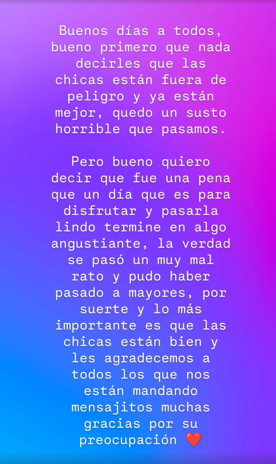 Una de las bailarinas debió recibir puntos de sutura en la cabeza, otra sufrió un esguince y las demás presentaron moretones en distintas partes del cuerpo (Foto: Instagram)