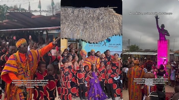 Con alabaos y trajes tradicionales,