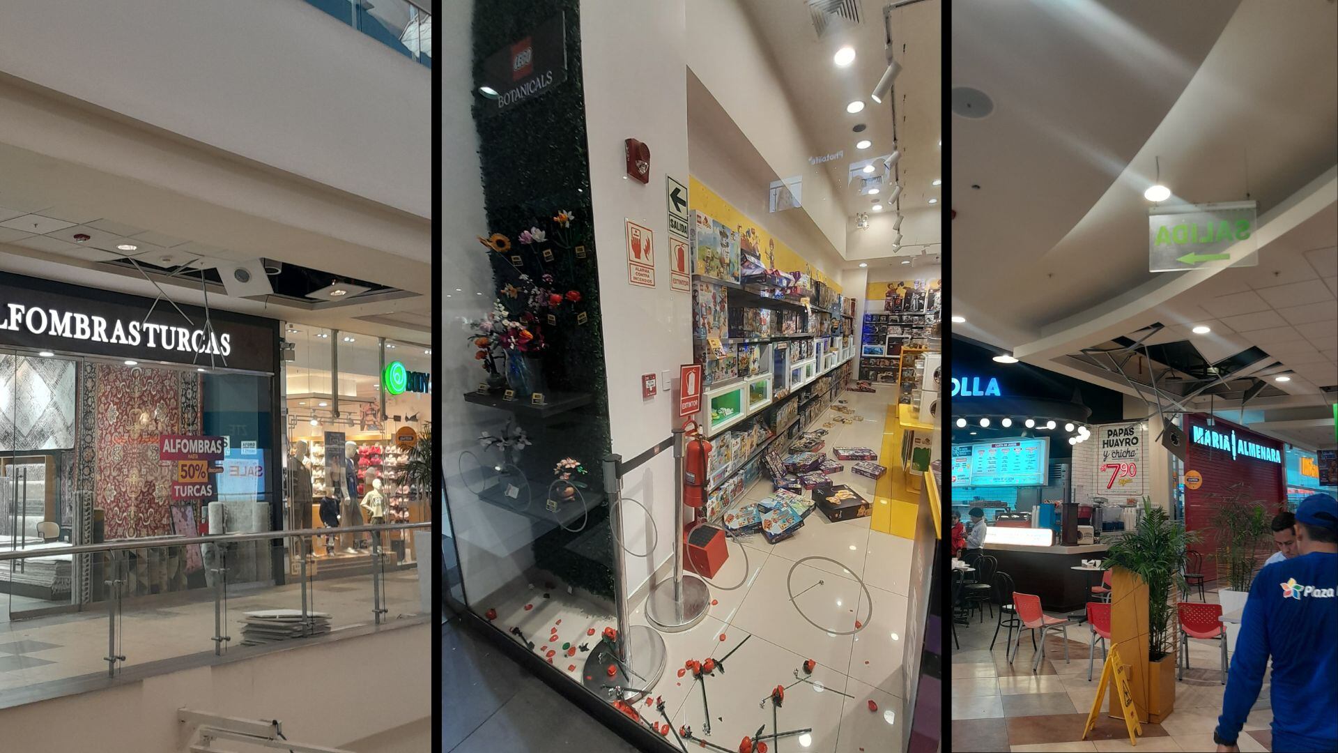 Consecuencias del sismo en Plaza Norte. Foto: Esteban Salazar/ Infobae Perú