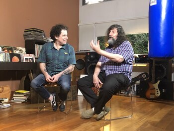 Con el artista Andrés Calamaro