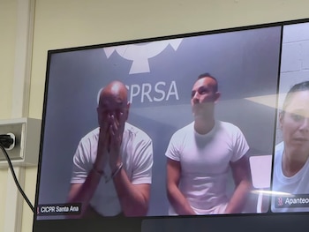 Los imputados enfrentan el proceso de manera virtual, de acuerdo con las imágenes publicadas por la Fiscalía salvadoreña./ (Fiscalía General de la República)