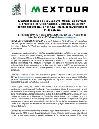 La Selección Mexicana se enfrentará