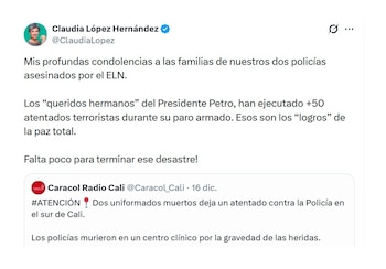 Con este mensaje en X,