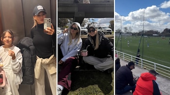 El sábado futbolero de Evangelina Anderson: mate con Wanda Nara y aliento para Bastian en las inferiores de River