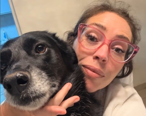 Mar Tarrés con uno de sus perros