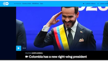 France 24 puso el foco en el respaldo diplomático y financiero de Estados Unidos, interpretando la alianza como un pilar fundamental de la estrategia de seguridad del nuevo gobierno colombiano - crédito captura de pantalla France 24