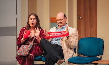 Malena Guinzburg junto a Carlos Belloso