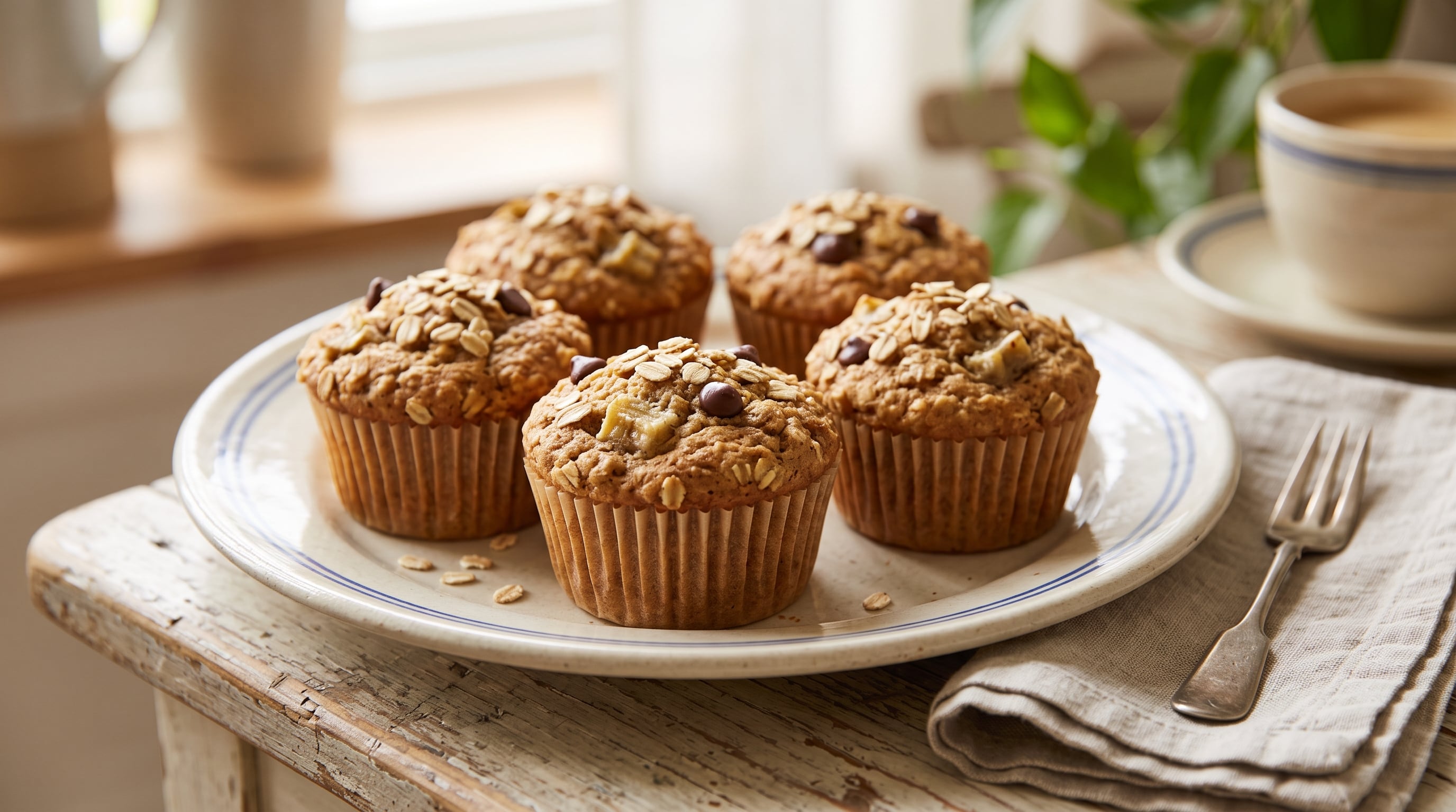 Los muffins de banana y avena integran ingredientes más nutritivos con una textura húmeda y aromática (Imagen Ilustrativa Infobae)