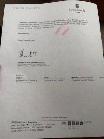 Una alerta sobre una posible