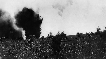 Soldados alemanes en acción contra