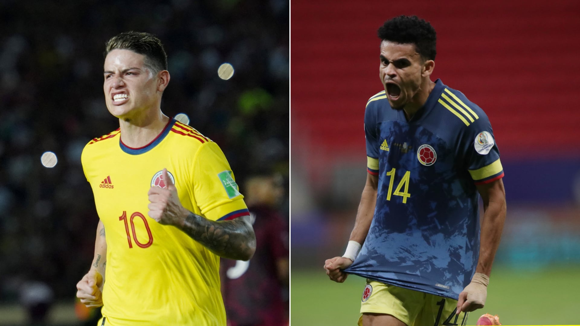 James Rodríguez y Luis Díaz impulsan la presencia digital de la Selección Colombia. (Composición Infobae)