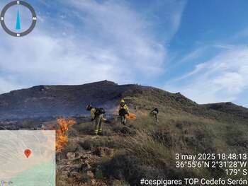El incendio en Huércal de