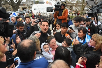 Lionel Scaloni chegou a Pujato