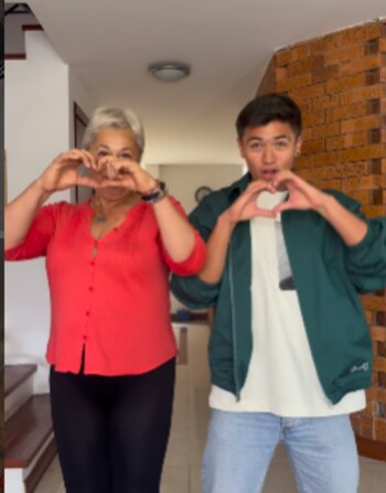 A pesar de los cuestionamientos que reciben casi a diario, la actriz ha manifestado, en más de una oportunidad, que el amor que siente por el joven influencer es verdadero - crédito @lozanoalina/Instagram