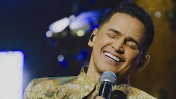 Eduin Caz celebró su cumpleaños en Colombia con un concierto privado de Jorge Celedón