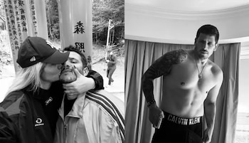 Algunas de las fotos que compartió Wanda junto a Migueles en las redes