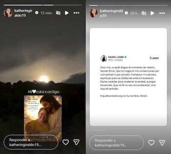 La mujer también hizo una referencia directa al fallecimiento de su tía, y también compartió un estado alusivo a la creencia en los principios personales sin importar la adversidad - crédito @katheringiraldo19/Instagram