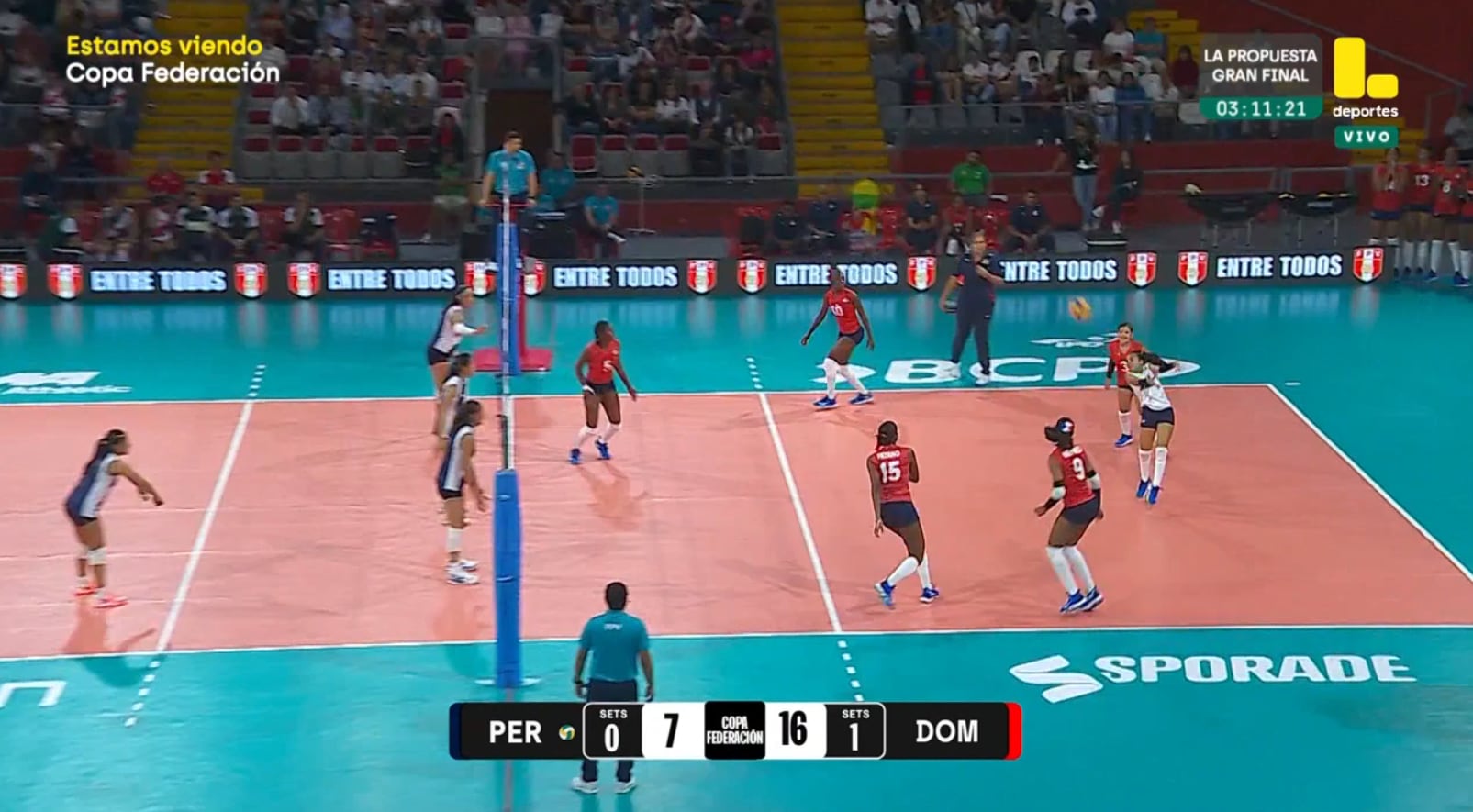 República Dominicana 16 - Perú 17 (Latina)