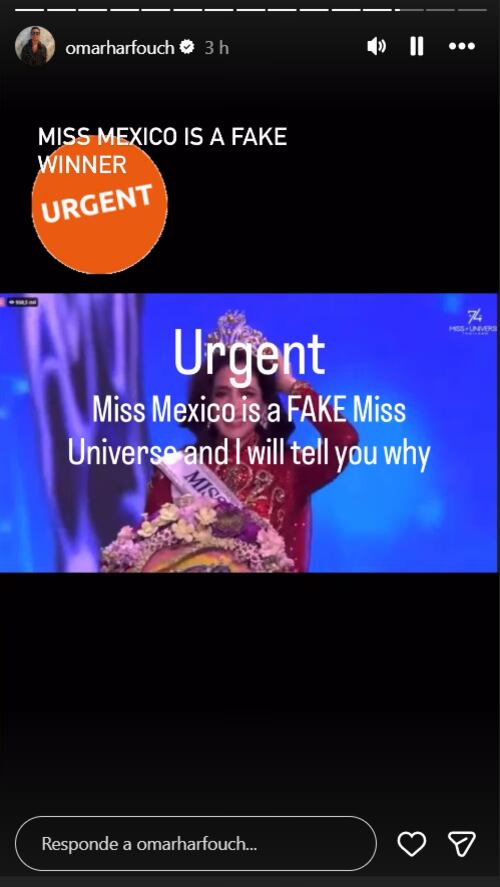 Omar Harfouch sobre Fátima Bosch. (Captura de pantalla)