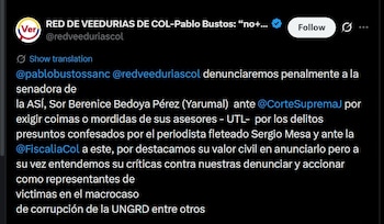 La denuncia formal contra Sor