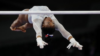 Biles volvió a marcar diferencia en el Mundial de Stuttgart (REUTERS/Wolfgang Rattay)