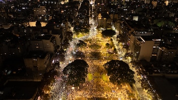 Marcha Ni Una Menos - Congreso - 3 de junio - drone