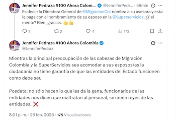 Jennifer Pedraza también denunció que