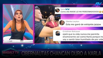 Magaly Medina ironiza sobre Karla Tarazona por dedicarle canción a Christian Domínguez: “Como yo nadie te ha perdonado”