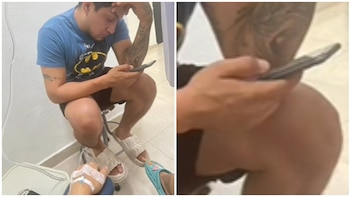 hombre se burla de su