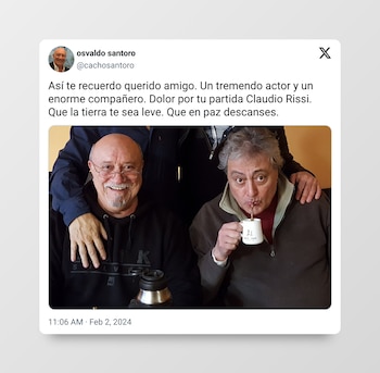 Subidas: La despedida de famosos a Claudio Rissi