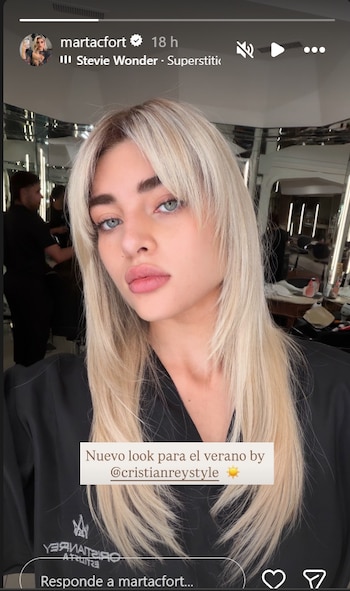 Marta apostó por un flequillo