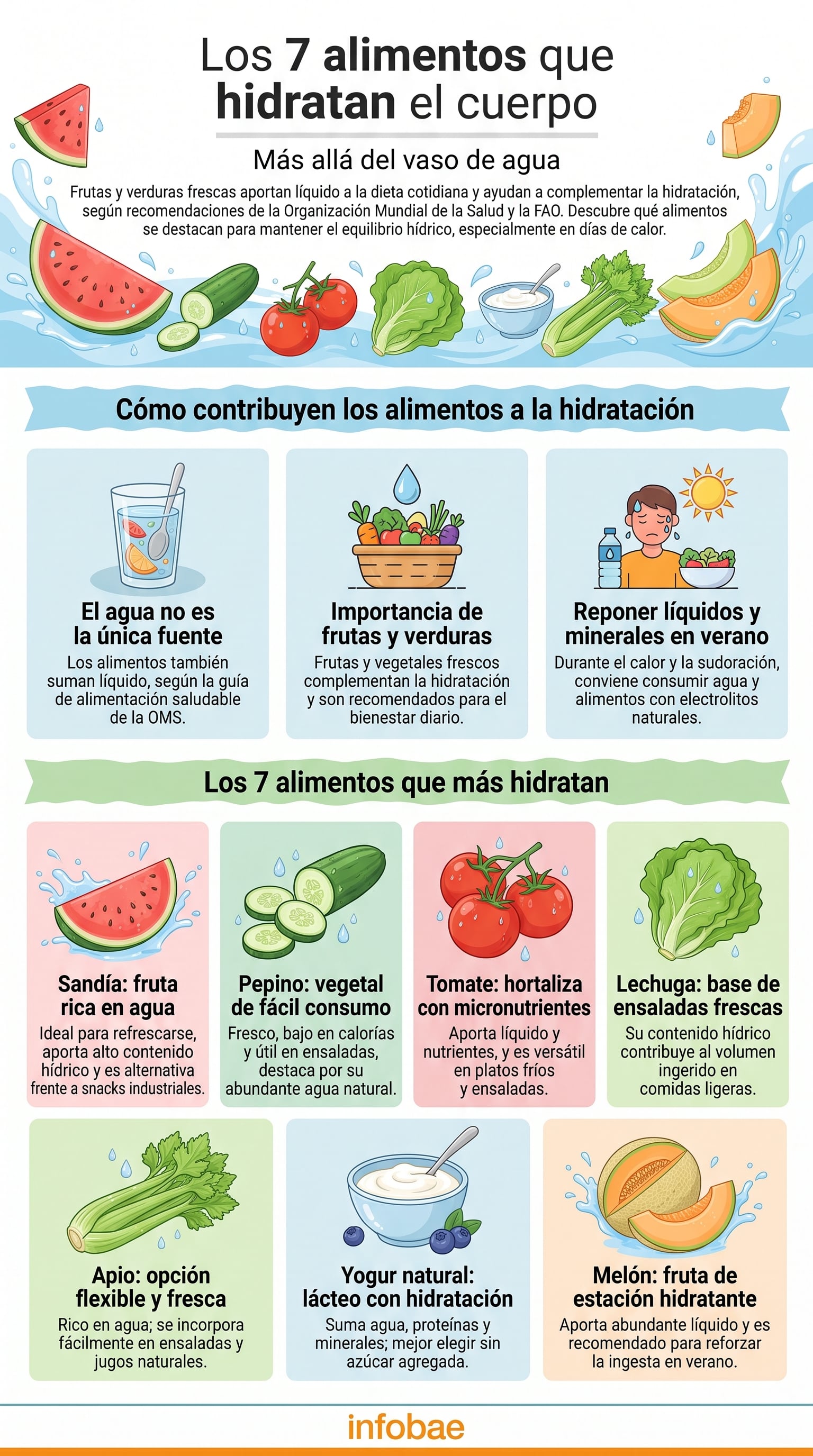 La Organización Mundial de la Salud prioriza el agua como opción principal para cubrir necesidades diarias. (Imagen Ilustrativa Infobae)