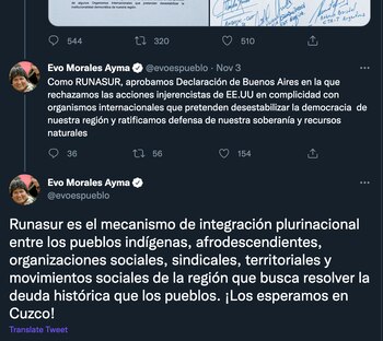 Cusco: suspenden reunión de RUNASUR donde iba a asistir Evo Morales