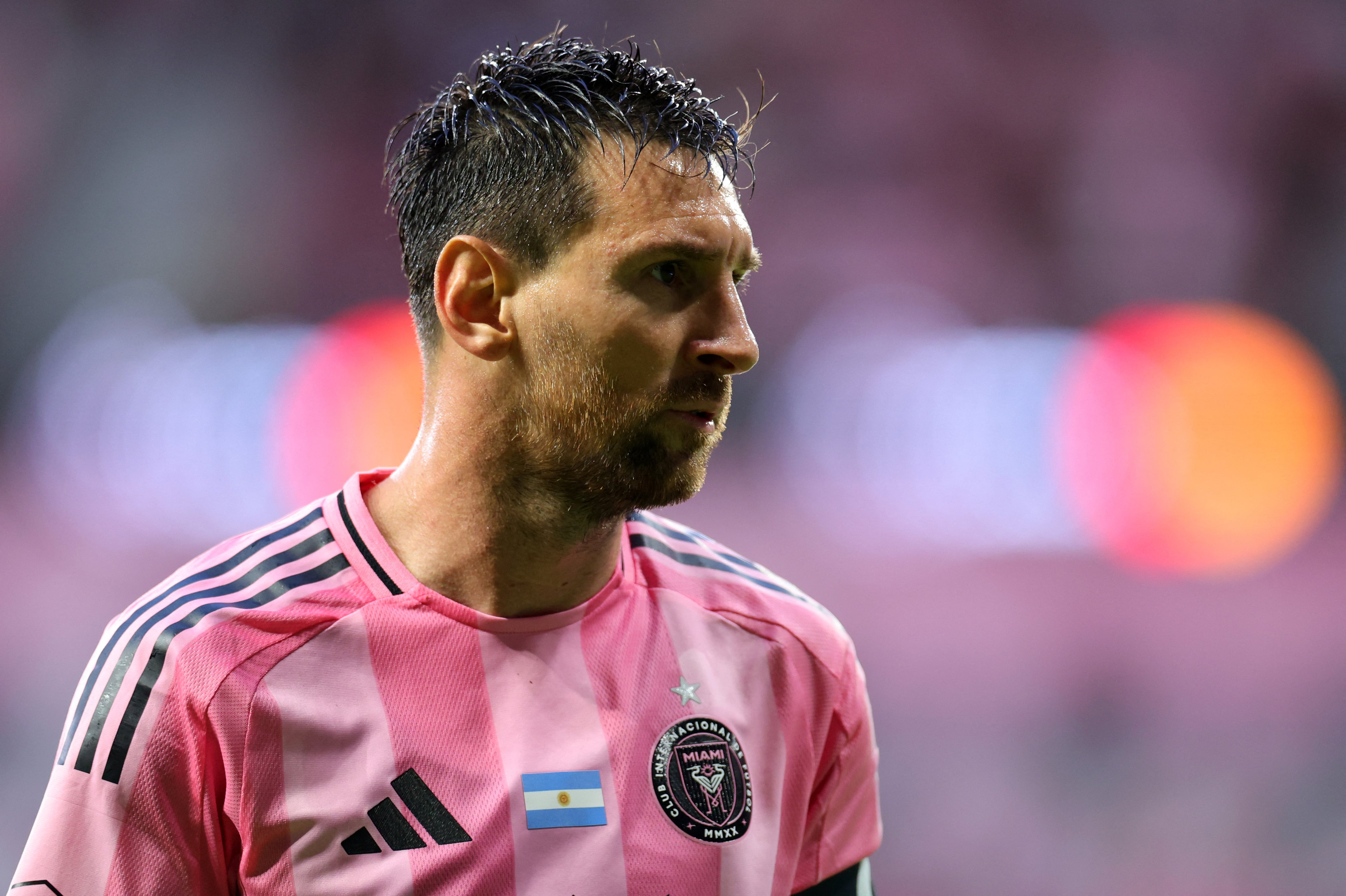 A pesar de la molestia física, Lionel Messi llegará de forma óptima al Mundial 2026 (Megan Briggs/Getty Images/AFP)