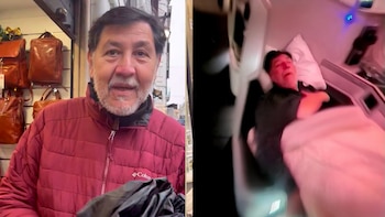 Captan a Fernández Noroña durmiendo