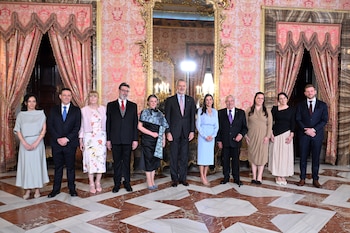La reina Letizia apuesta todo al azul bebé en la previa al Premio Cervantes 2026 (Europa Press)