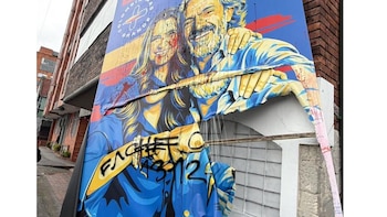 Así quedó registrado el ataque a la sede de la candidata Paloma Valencia en Bogotá - crédito suministrado a Infobae Colombia