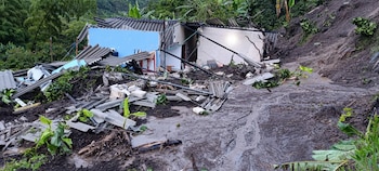 Cuatro viviendas quedaron completamente sepultadas